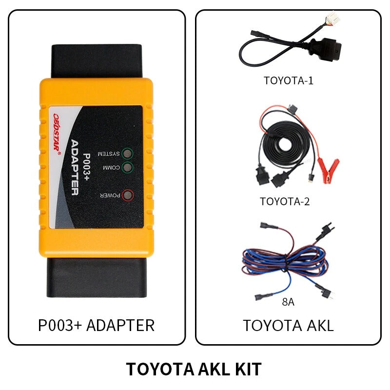 OBDSTAR P002 Adapter Set for Toyota 8A Ford All Keys Lost X300 DP Plus Tool
