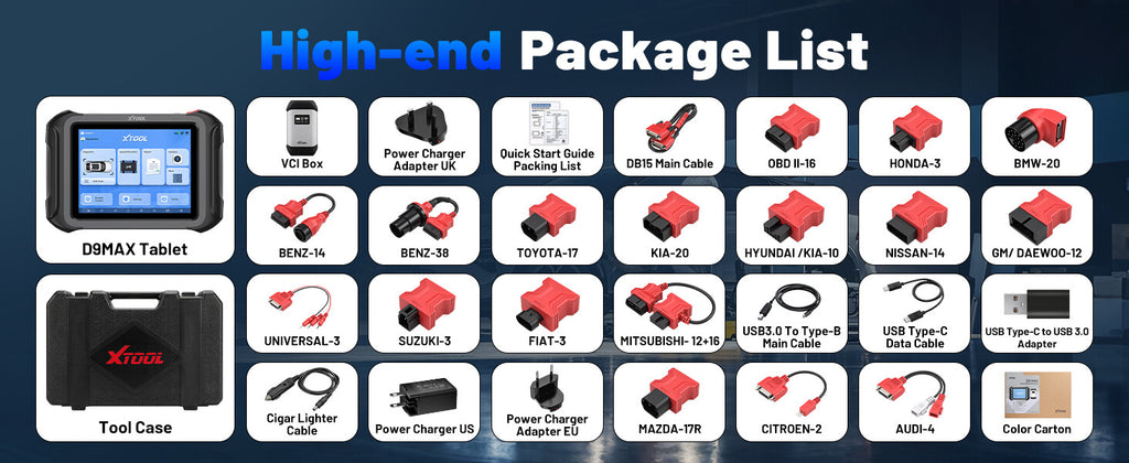 XTOOL D9MAX J2534 ECU Coding And Programming Automotive Best OBD2 Scanner