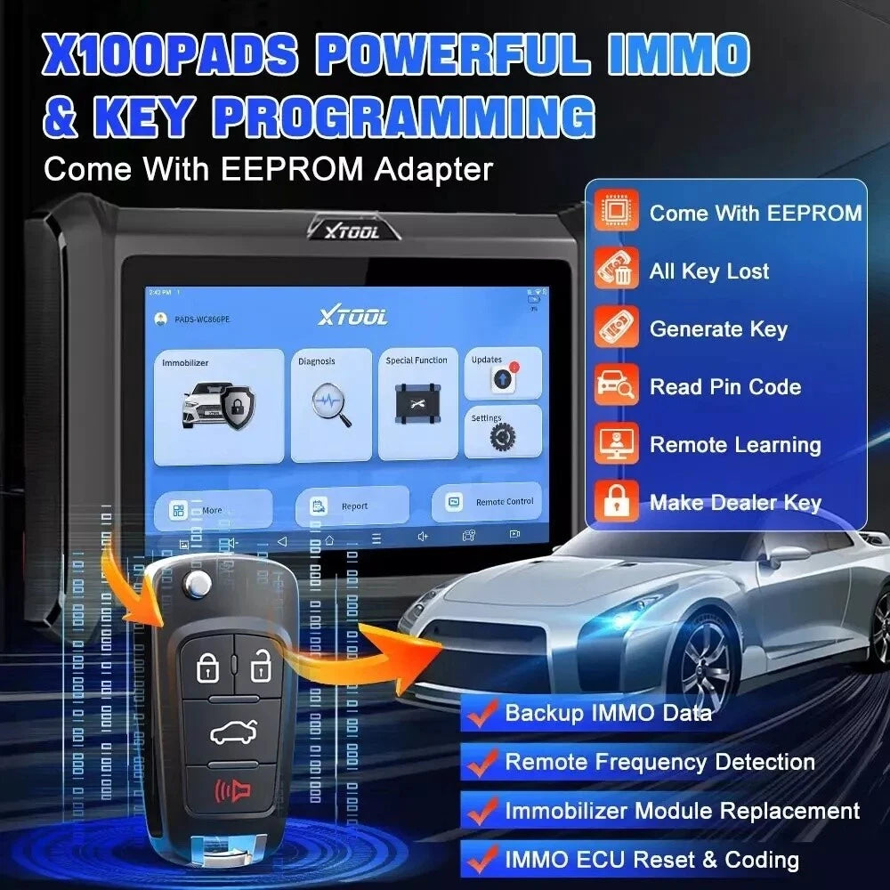 Xtool X100 Pad OBD2 Diagnostic Scan Tool IMMO key Programming Automotive Scanner