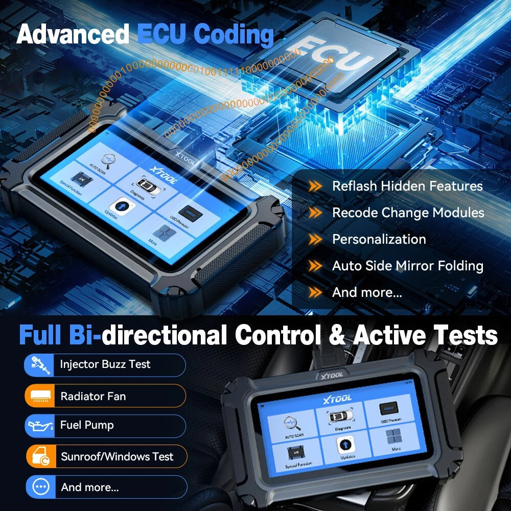 XTOOL IP500 For BMW OBD2 Scanner ECU Coding 23+ Services Bidirectional Auto Scanner