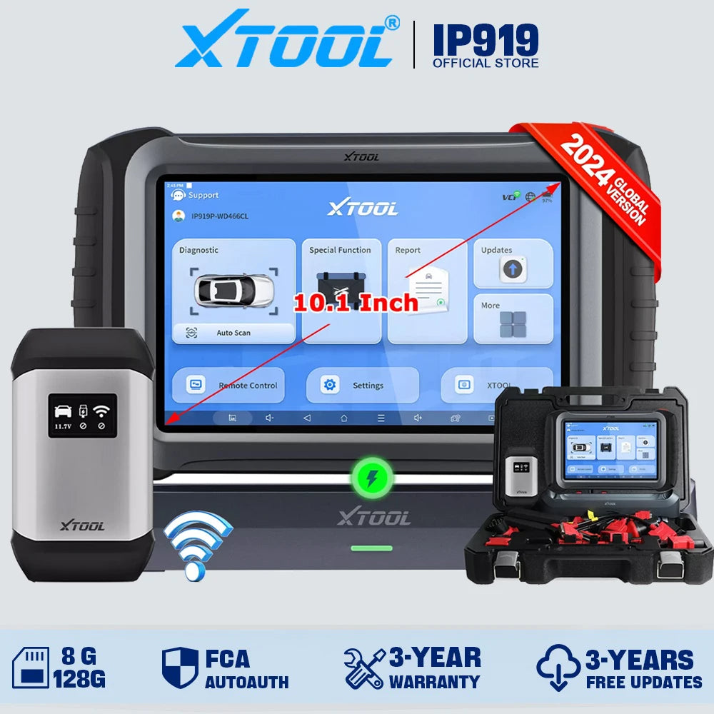 XTOOL IP919 Automotive Diagnostic Scanner ECU Coding OBD2 Topology FCA AutoAuth