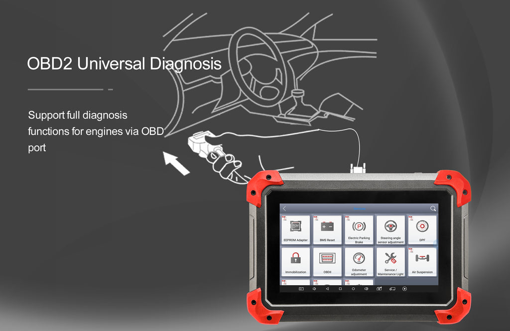XTOOL X100 PAD1 Key Programmer Diagnostic Tool EPB OBD2 Oil Reset DPF ECU