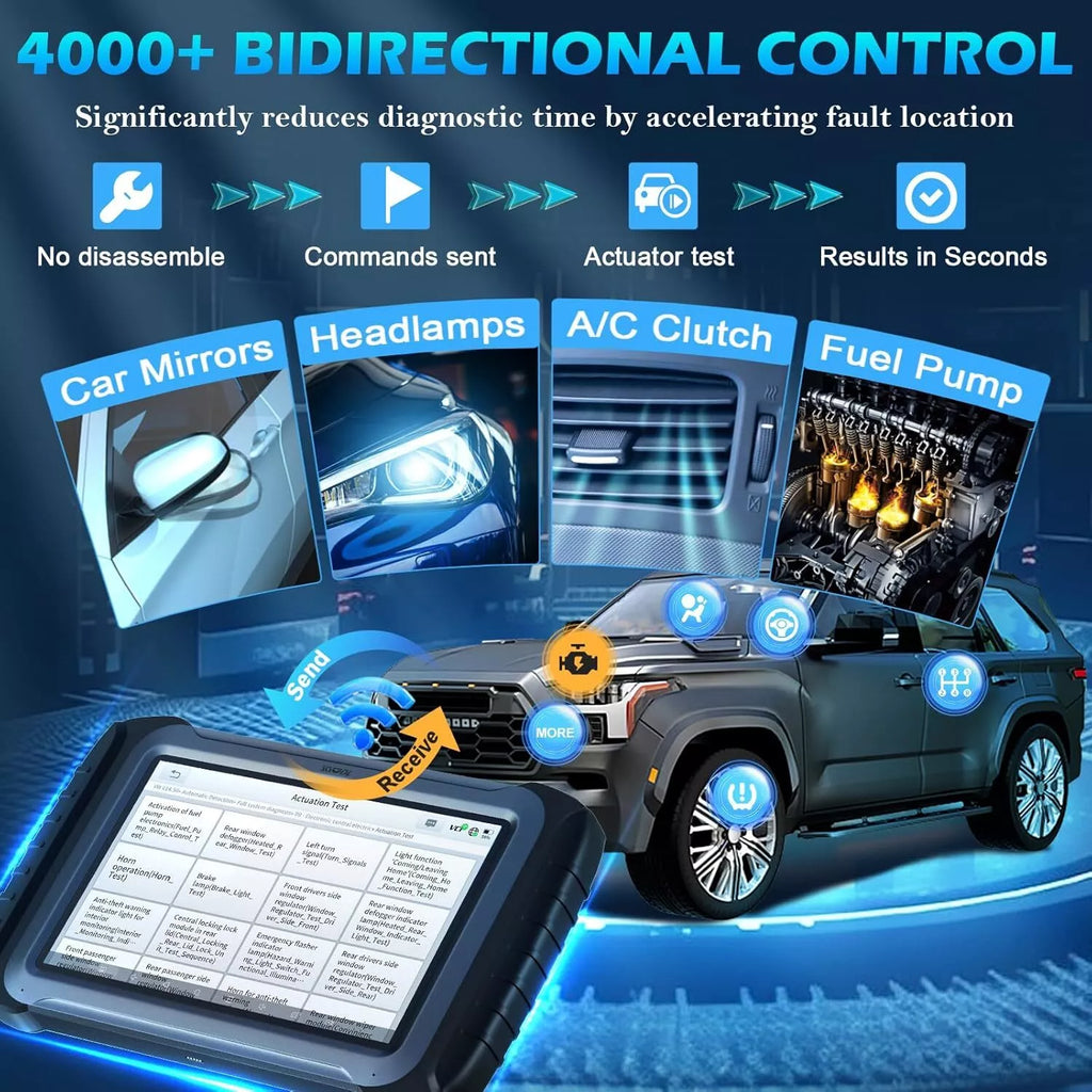 XTOOL IP919 Automotive Diagnostic Scanner ECU Coding OBD2 Topology FCA AutoAuth