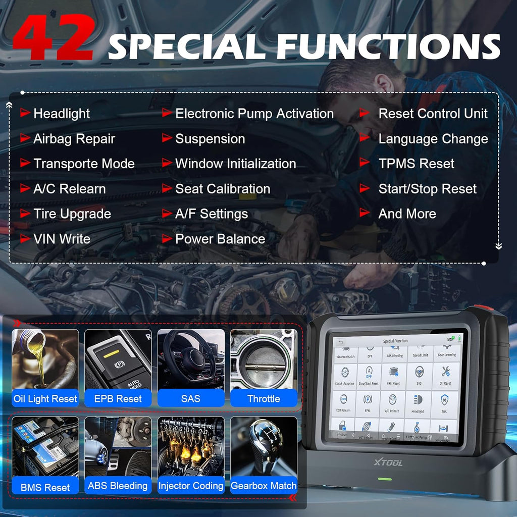 XTOOL IP919 Automotive Diagnostic Scanner ECU Coding OBD2 Topology FCA AutoAuth