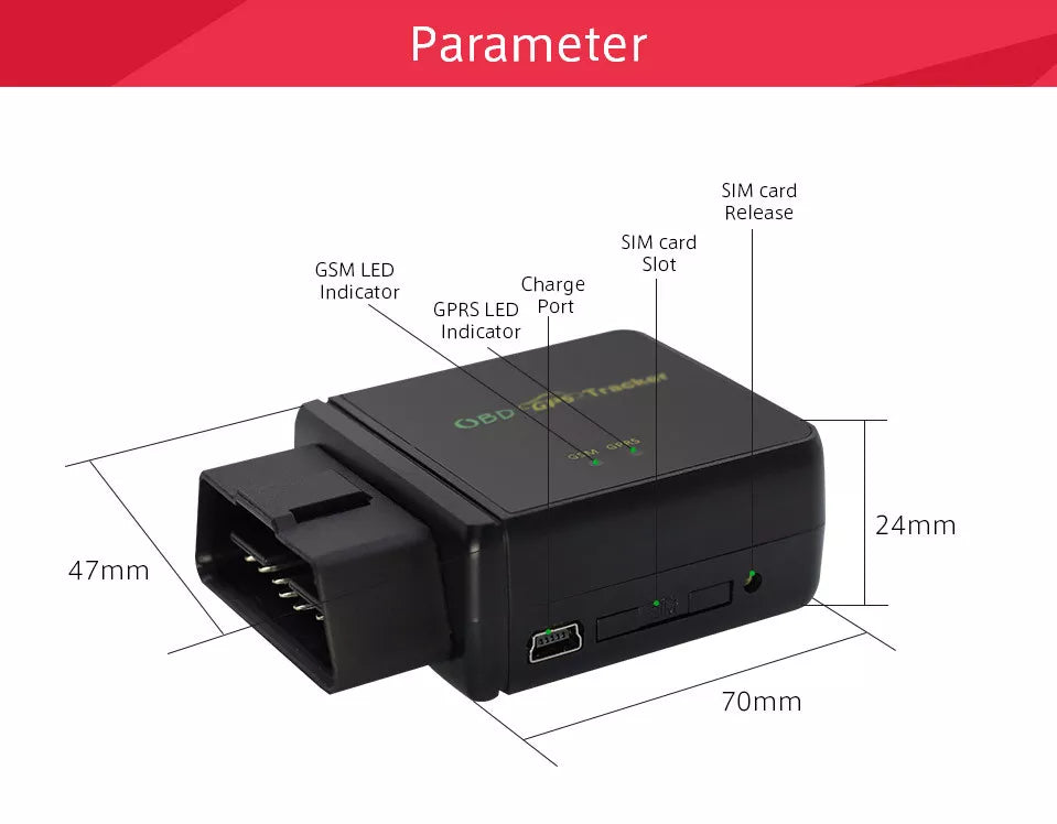 4G GPS TRACKER OBD2 Mini GSM Anti-Theft Vehicle Car Truck Live Realtim ...