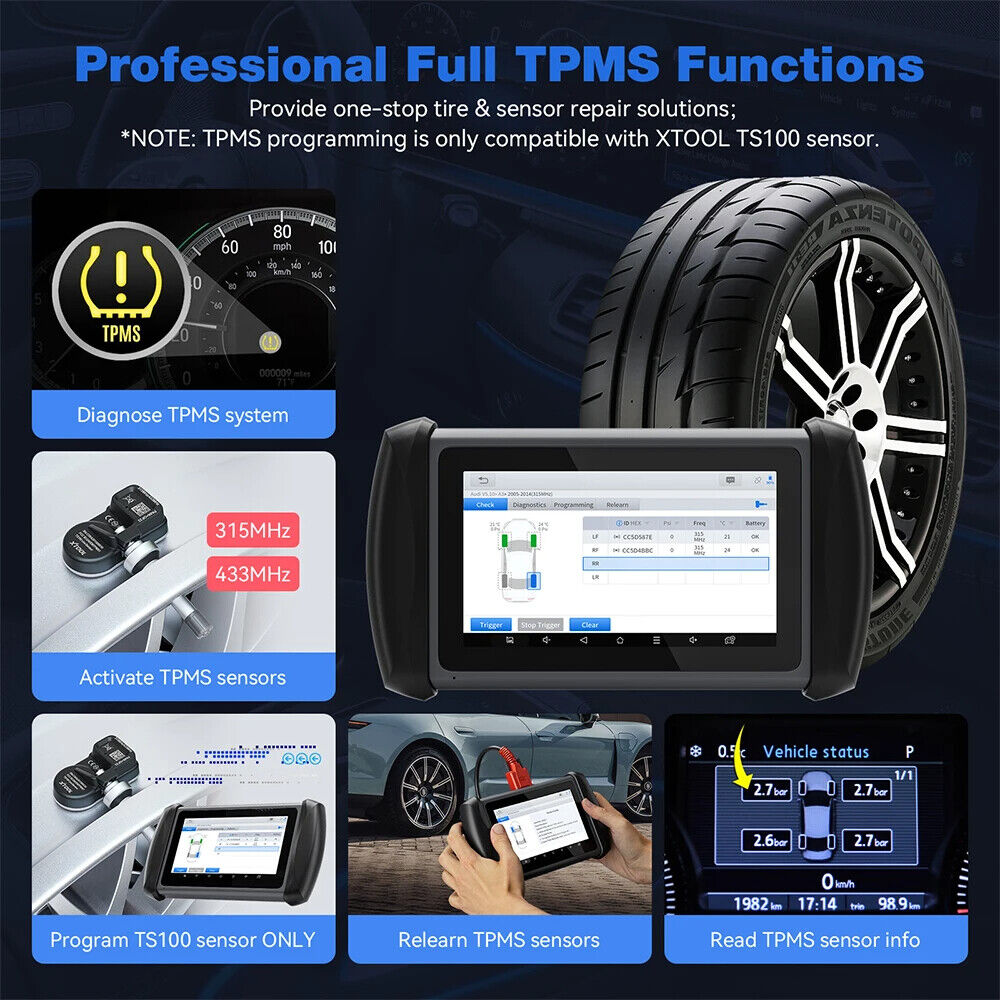 InPlus IP819TP XTool TPMS All Systems Diagnostic Automotive WIth 4PC TS100