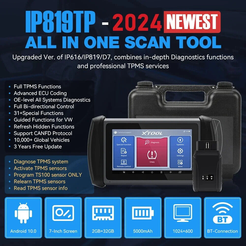 InPlus IP819TP XTool TPMS All Systems Diagnostic Automotive WIth 4PC TS100