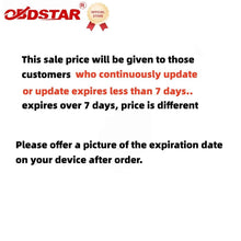 Load image into Gallery viewer, One Year Update Service for OBDSTAR KeyMasterDP/X300DP PLUS/ODOMASTER/X300PRO4