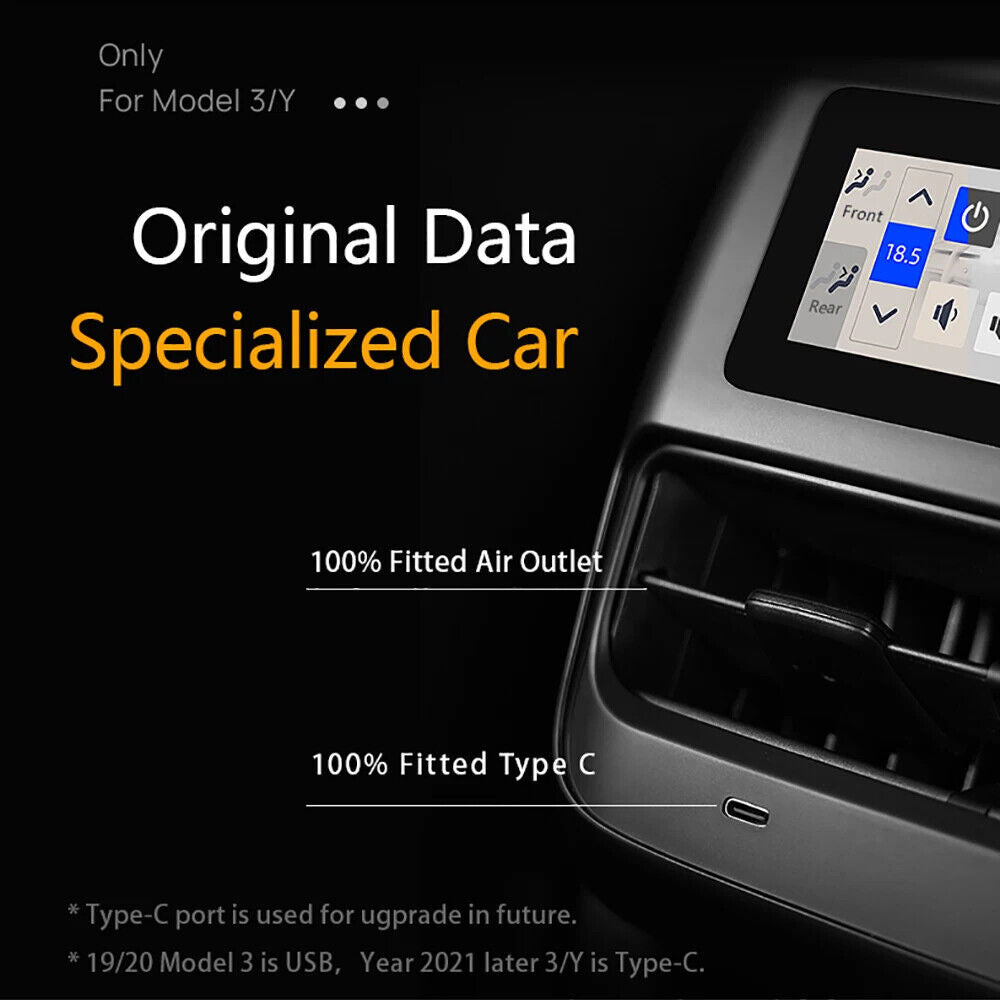 2023 Model 3 Y Accessories Armrest Box IPS Screen Rear Display Panel Air
