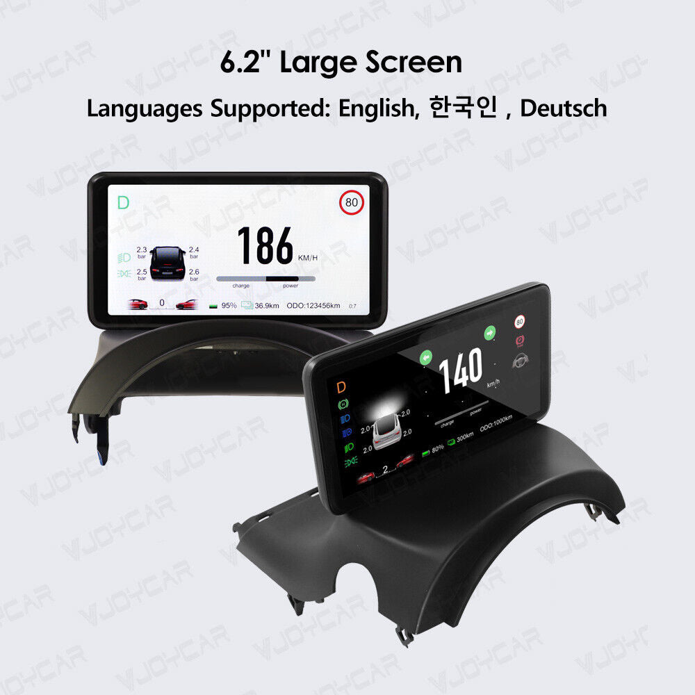Model 3 Y HUD Screen 6.2'' Dashboard Cluster Instrument HD LCD Meter For Tesla