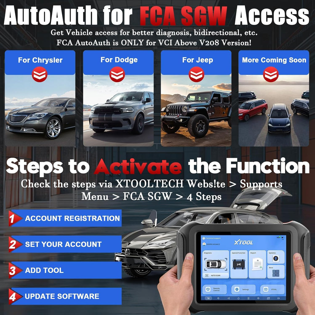 XTOOL D9S PRO ECU Coding And Programming OBD2 Scanner FCA AutoAuth DoIP/CAN FD