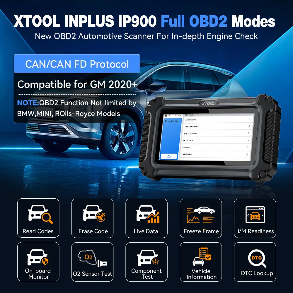 XTOOL IP500 For BMW OBD2 Scanner ECU Coding 23+ Services Bidirectional Auto Scanner