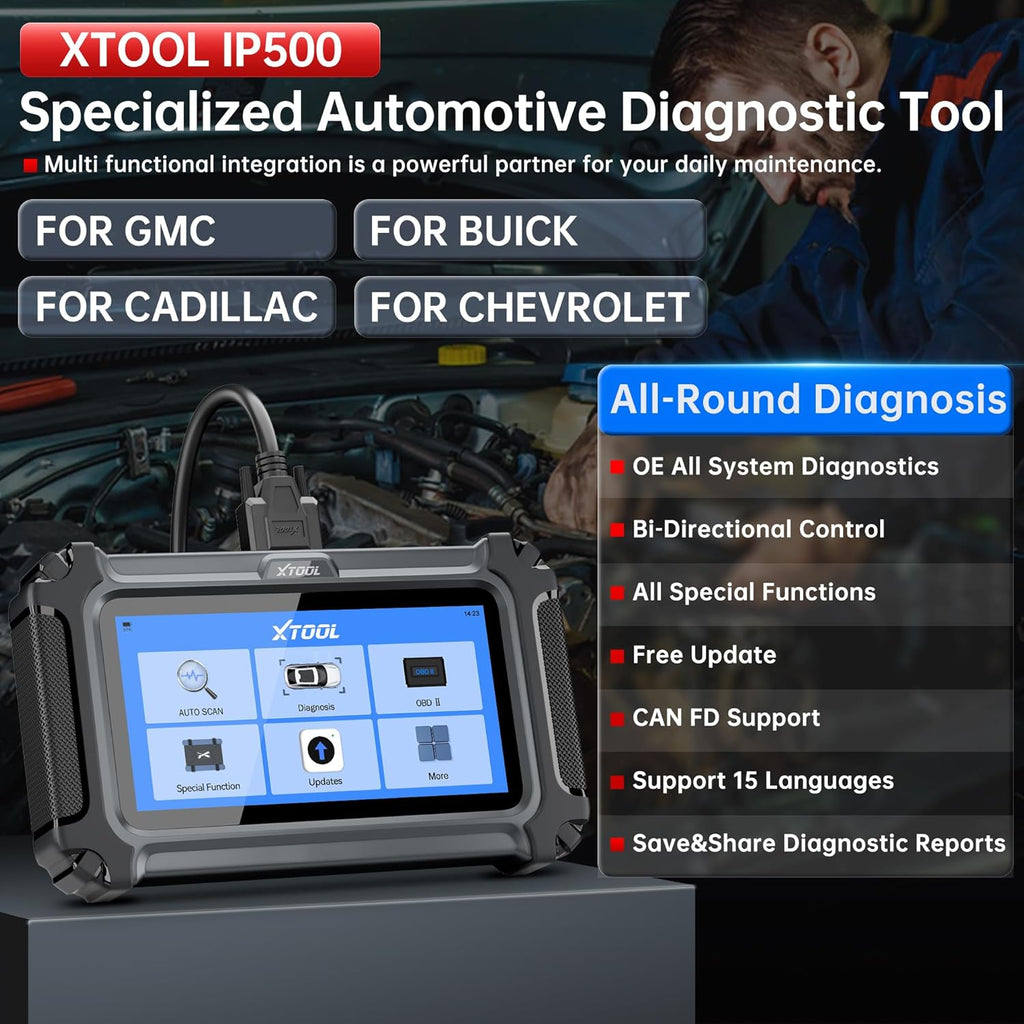 XTOOL IP500 GMC/Buick/Cadillac OBD2 Scan Tool key Programmer Auto Bidirectional
