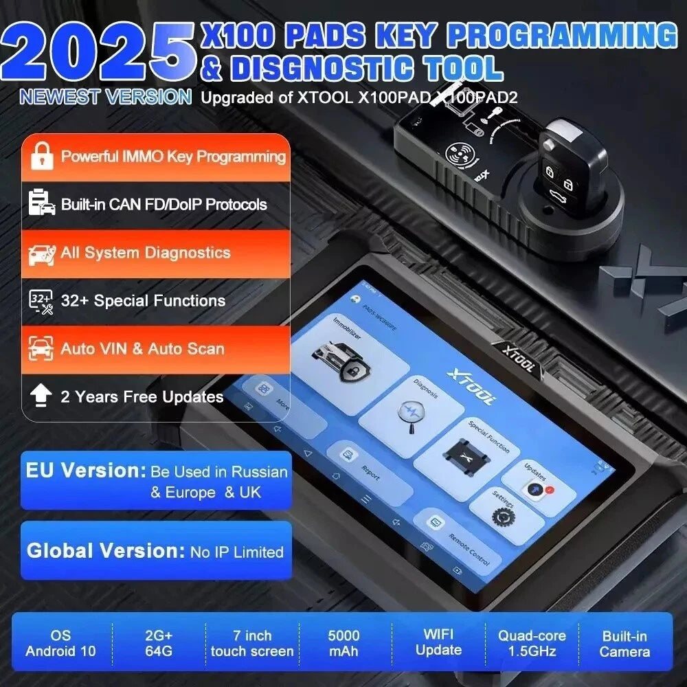 Xtool X100 Pad OBD2 Diagnostic Scan Tool IMMO key Programming Automotive Scanner