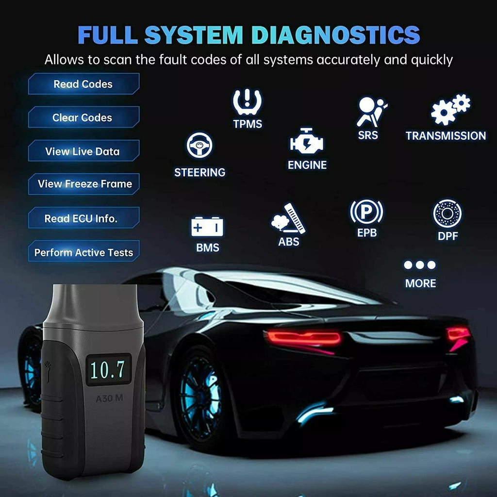 XTOOL A30M bluetooth OBD2 Scanners For Automotive Code Reader TPMS CANFD Protocol