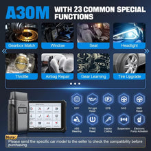 Load image into Gallery viewer, XTOOL A30M bluetooth OBD2 Scanners For Automotive Code Reader TPMS CANFD Protocol