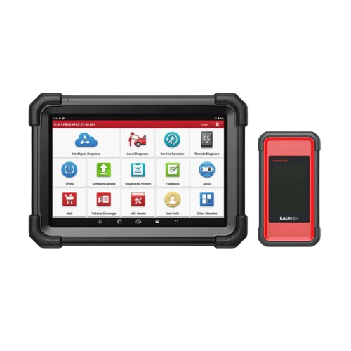 LAUNCH X431 PRO3 APEX 12/24V Diagnostic Scan Tool with Smartlink C Heavy Duty Truck Module (Car + Truck software)