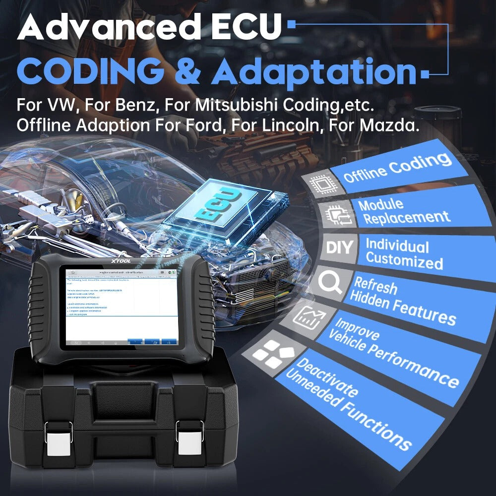 XTOOL IP900S OBD2 Scanner ECU Coding IMMO Automatic Car Code Reader FCA AutoAuth