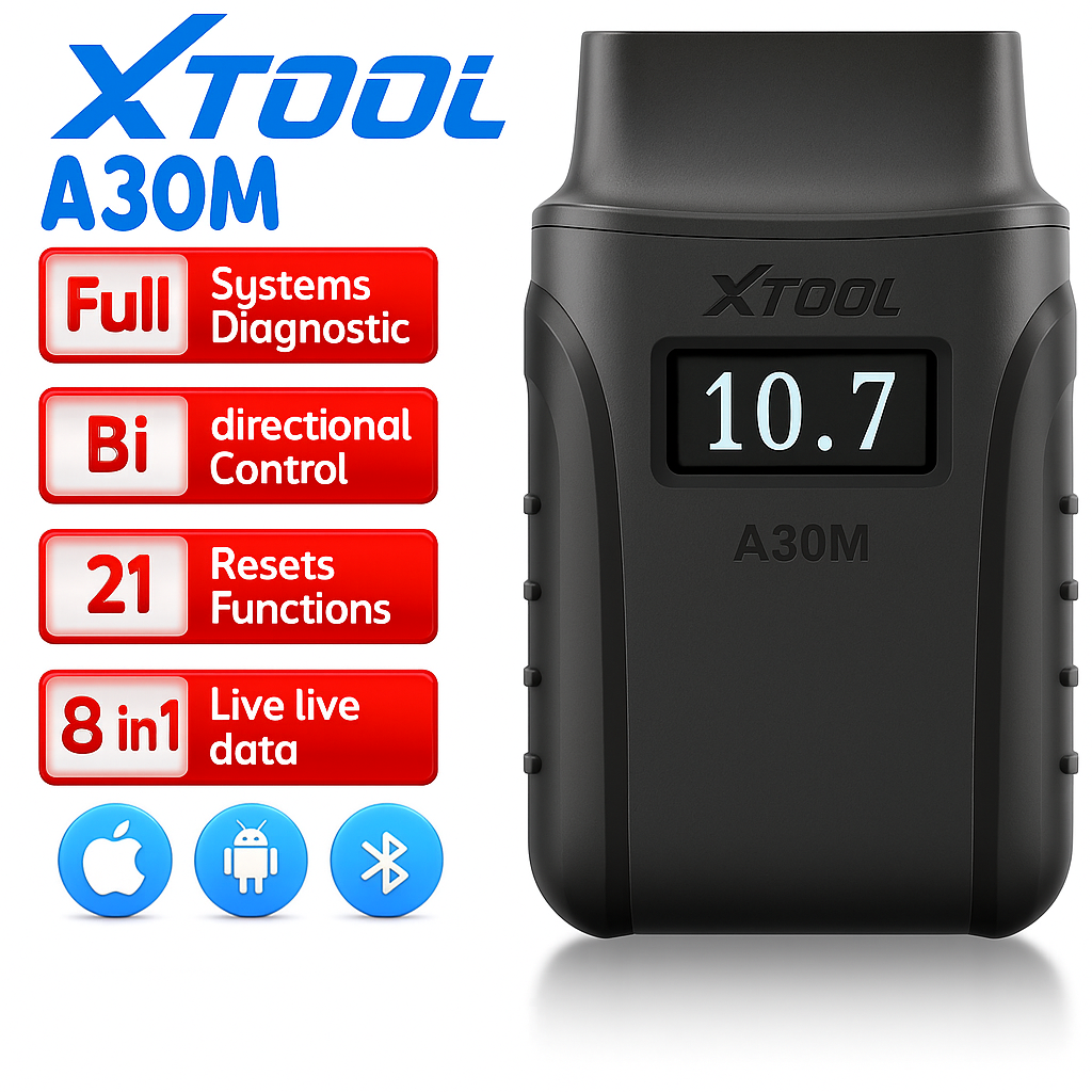 XTOOL A30M bluetooth OBD2 Scanners For Automotive Code Reader TPMS CANFD Protocol