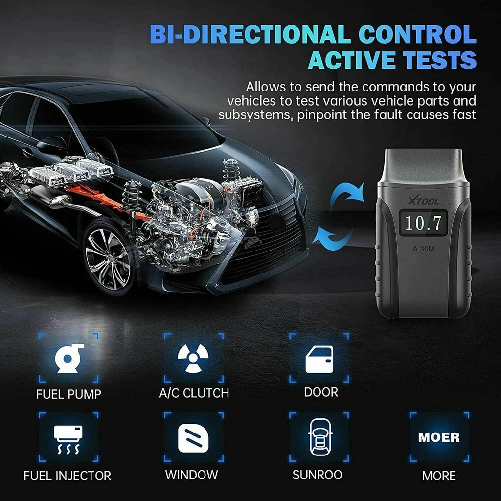 XTOOL A30M bluetooth OBD2 Scanners For Automotive Code Reader TPMS CANFD Protocol