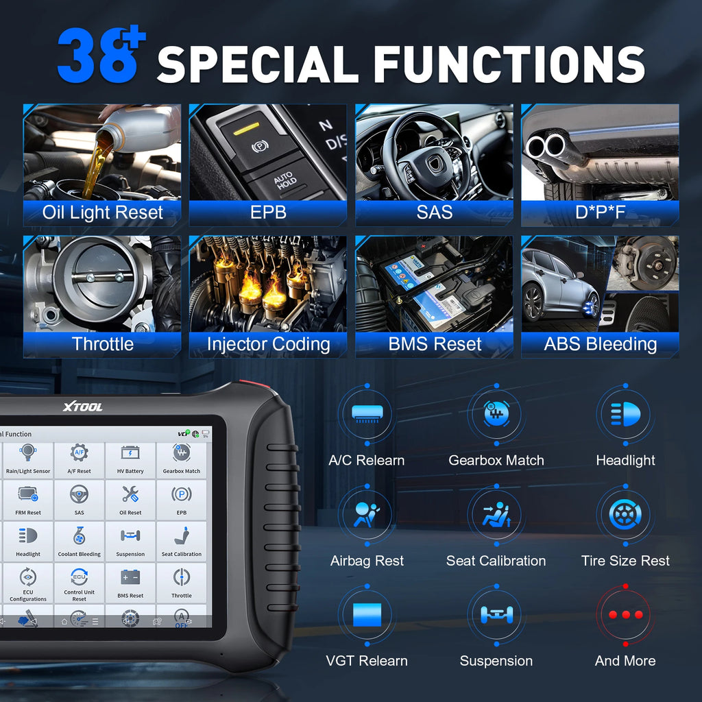 XTOOL IP900BT Auto Bidirectional Diagnostic Scanner ECU Coding Key Programming