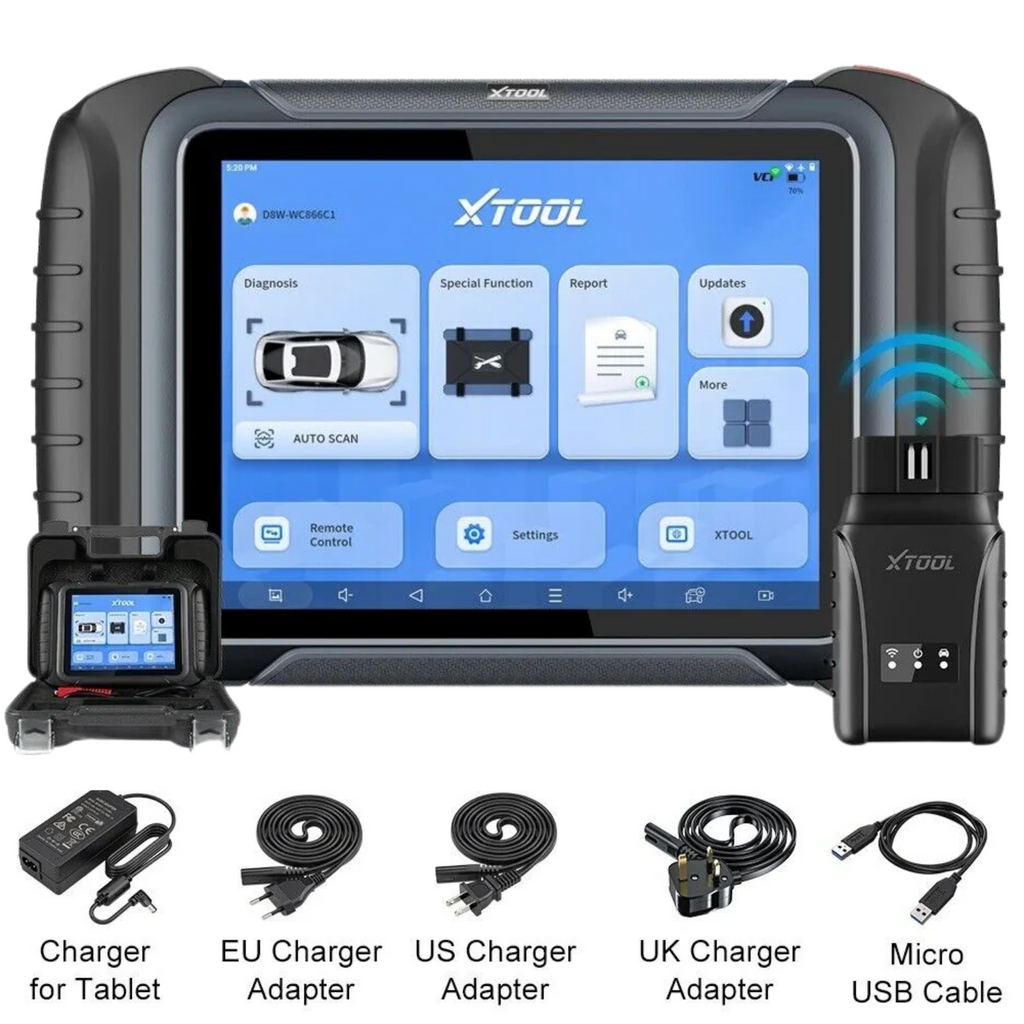 XTOOL D8W Car Diagnostic Tools ECU Coding Bi-directional Scanner Key Programming