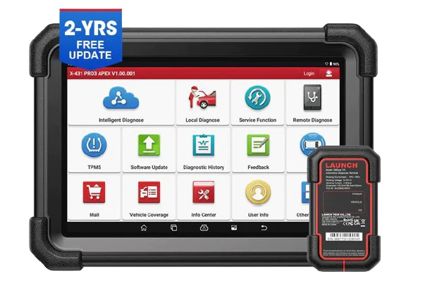 LAUNCH X431 PRO3 APEX 12/24V Diagnostic Scan Tool with Smartlink C Heavy Duty Truck Module (Car + Truck software)