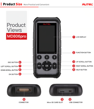 Load image into Gallery viewer, Autel MD806 Pro OBD2 Auto Diagnostic Tool Code Reader Scanner EPB DPF Engine AU