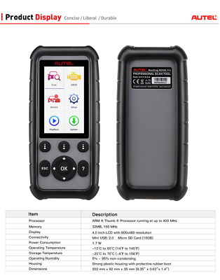 Autel MD806 Pro OBD2 Auto Diagnostic Tool Code Reader Scanner EPB DPF Engine AU