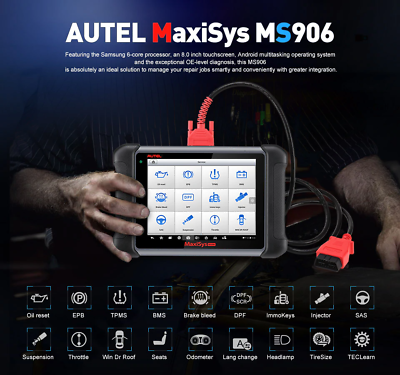 Autel MaxiSYS MS906 Pro OBD2/OBD1 Bi-Directional Diagnostic Scanner and Key  Programmer