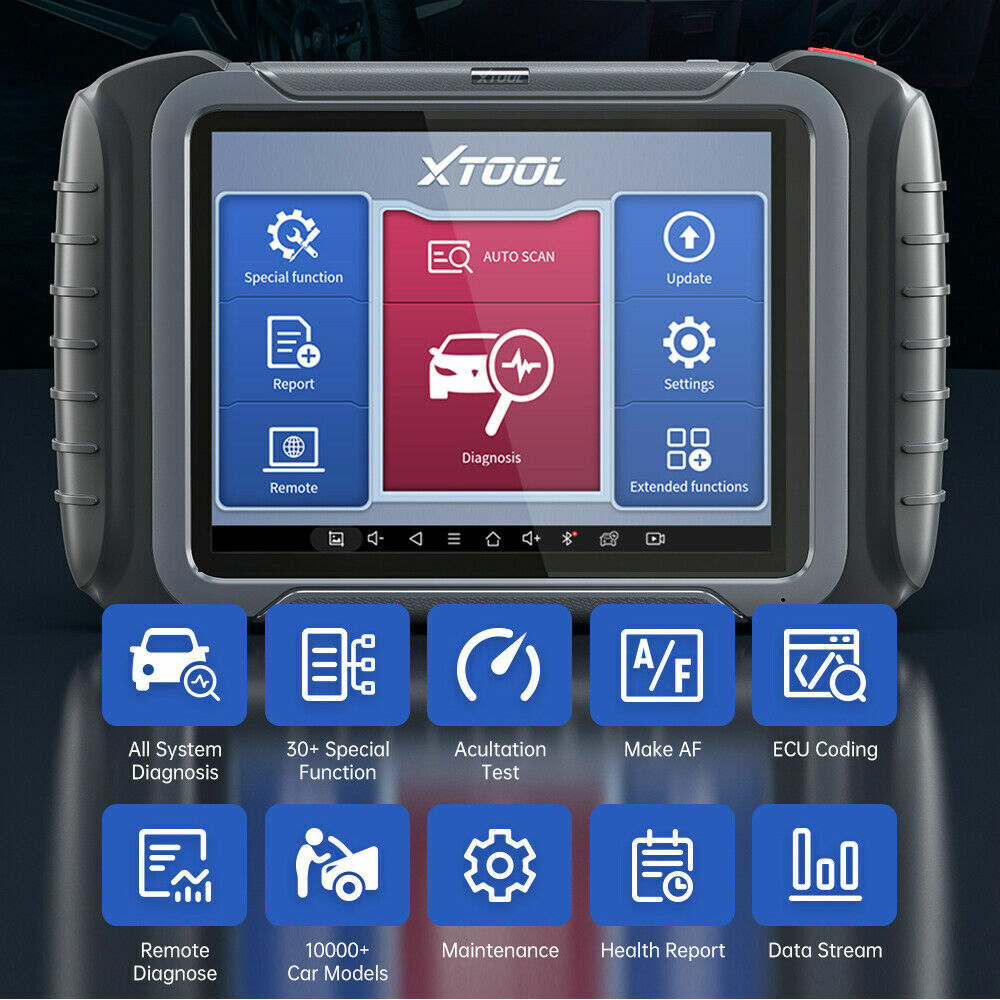 XTOOL D8 Car OBD2 All System Scanner Bidirectional ABS Diagnostic ECU Key Coding