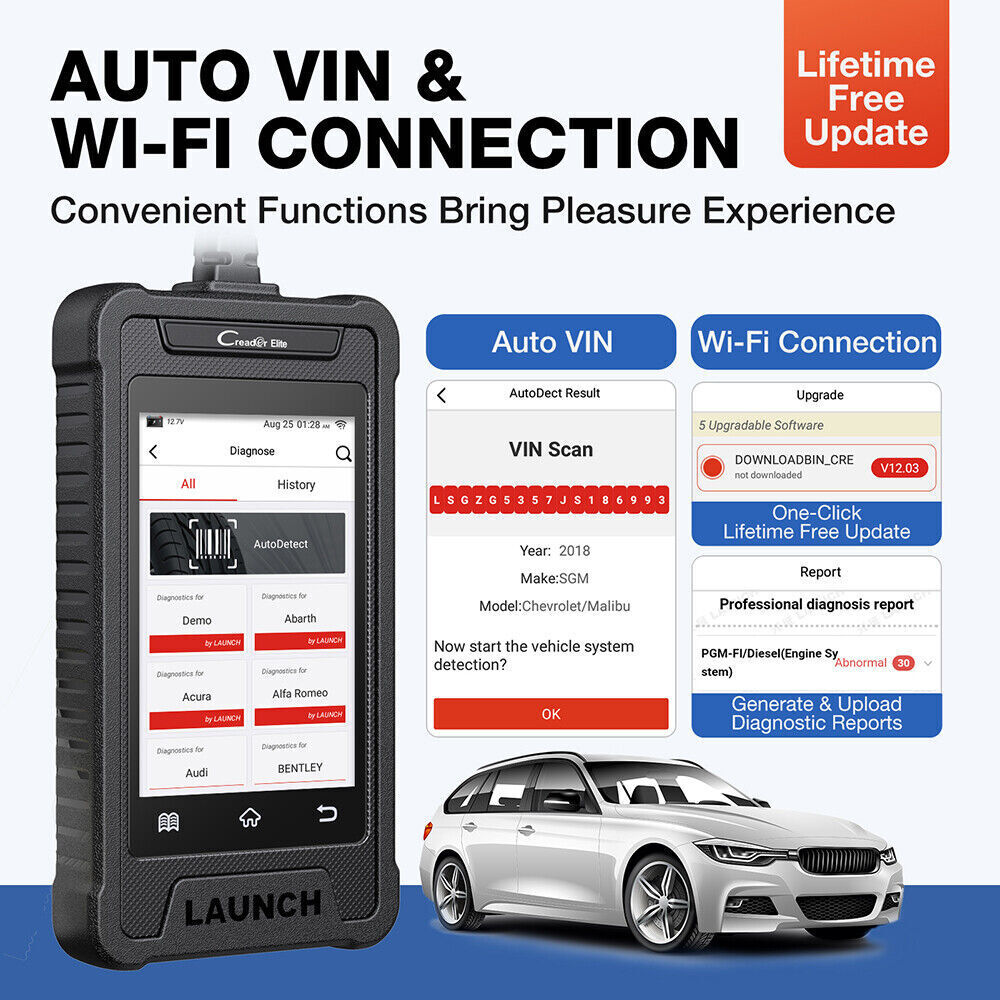 LAUNCH X431CRE 302 WIFI OBD2 Car Code Reader Auto Vin Scanner Diagnostic Tool