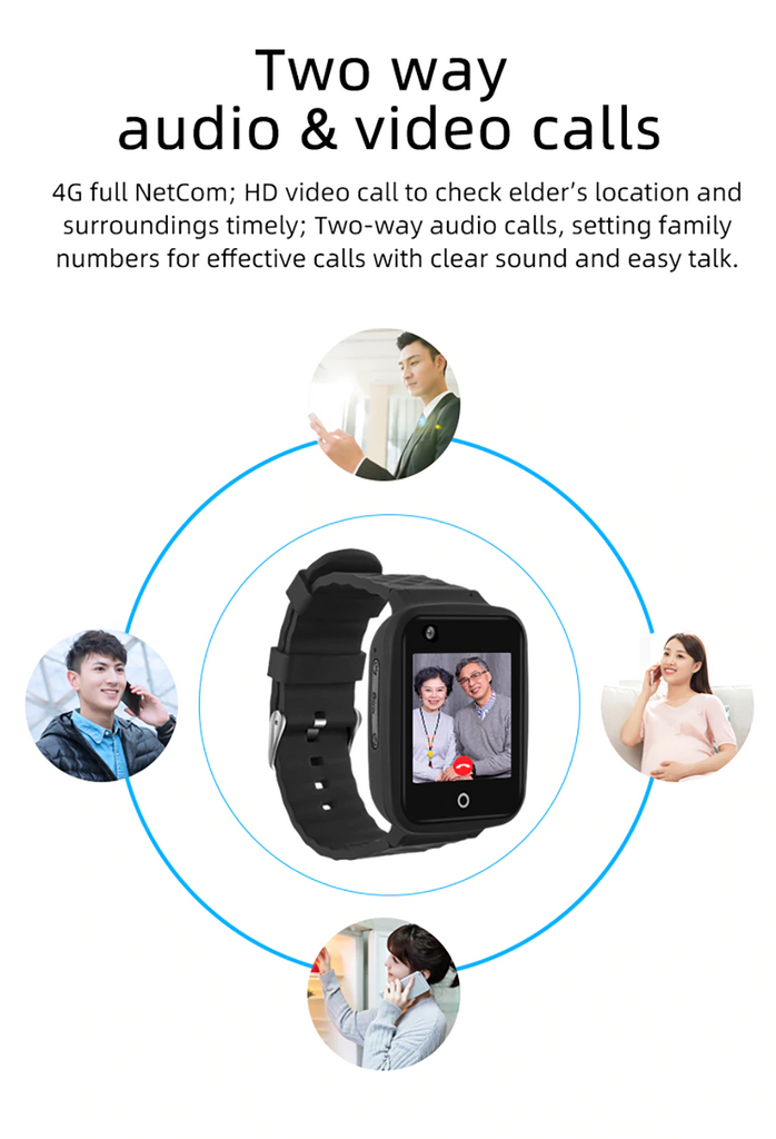 4G GPS Tracker Smart Children Personal Watch Camera SOS Video Call Locator