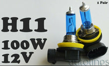 Load image into Gallery viewer, H11 12V 100W Xenon White 6000k Halogen Car Headlight Lamp Globes Bulbs LED HID