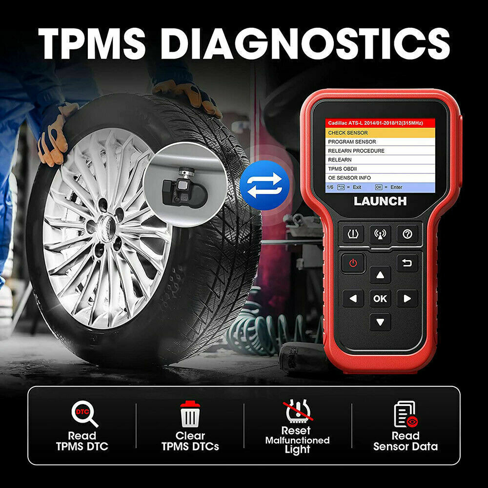 LAUNCH CRT5011X TPMS OBD2  Relearn Reset Tire Sensor Programming Diagnostic Tool - Auto Lines Australia