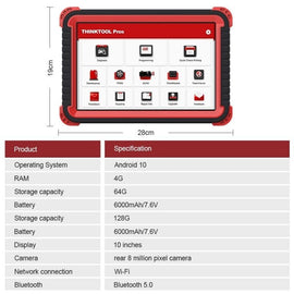 THINKCAR THINKTOOL PROS Car Full System ECU Coding OBD2 TPMS Diagnostic Tool