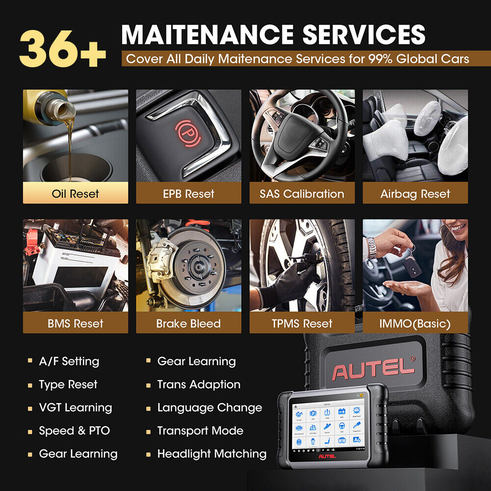 Autel MaxiPRO MP808S-TS Car Online ECU Coding TPMS Test Scan Tool PK MP808TS - Auto Lines Australia