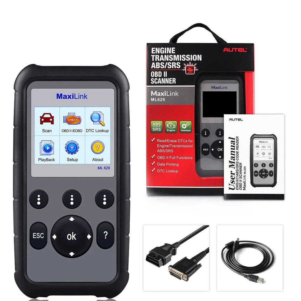 Autel MaxiLink ML629 OBD2 Scanner, ABS Engine Transmission Diagnostic Scan Tool