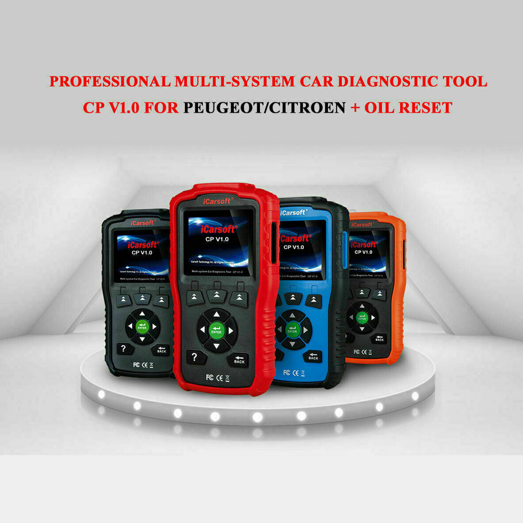 ICARSOFT CP V1.0 OBD2 DIAGNOSTIC CODE SCANNER RESET TOOL FOR CITROEN PEUGEOT. F5