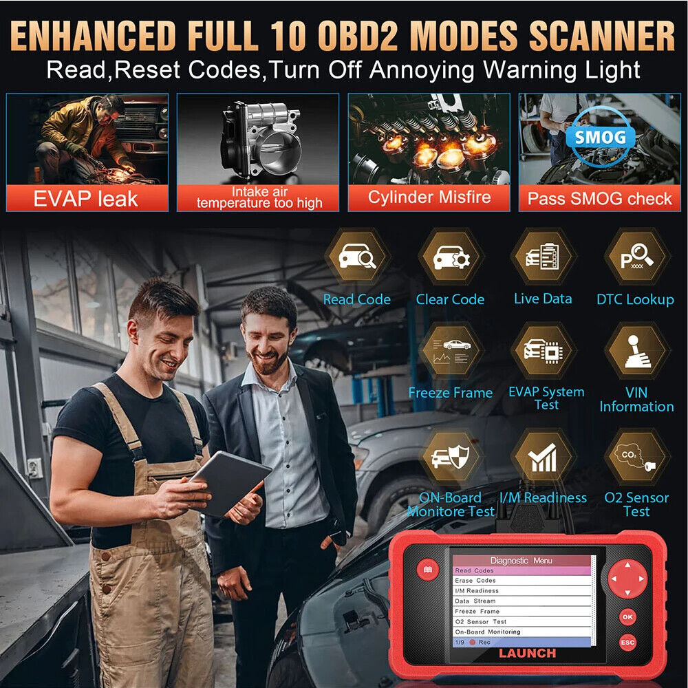 LAUNCH X431 CRP123 V2.0 PLUS Car Full System Diagnostic Tools Auto OBD2 Code