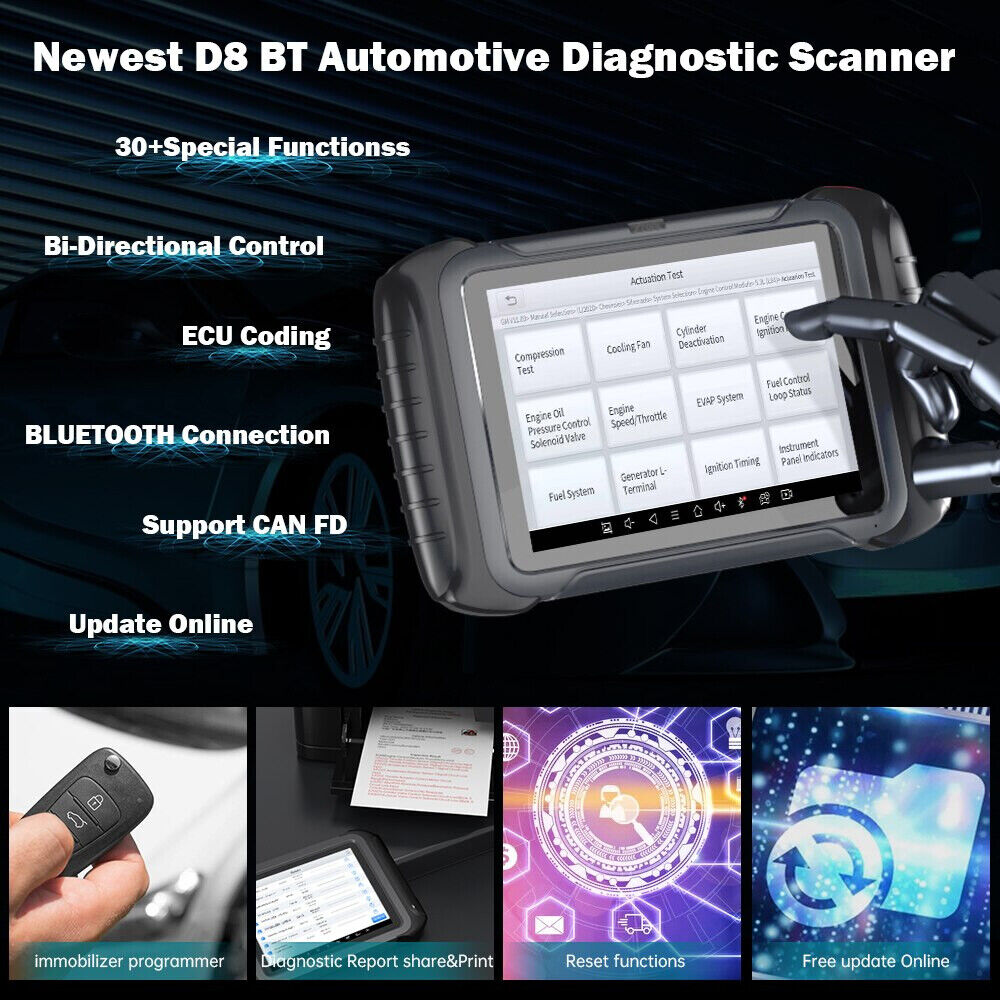 XTOOL D8 BT 2022 Newest Automotive OE All Systems Diagnostic Scanner ECU Coding - Auto Lines Australia