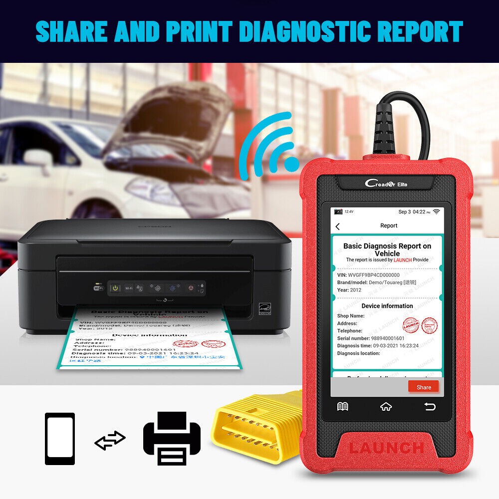 CRE205 Auto OBD2 Scanner Car Engine OBD2 ABS Airbag Code Reader Diagnostic Tool - Auto Lines Australia