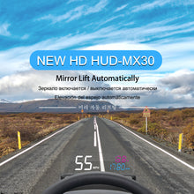 Load image into Gallery viewer, 2023 Update Auto-Lift Mirror HUD MX30 Pro Large & Clear Font RPM Speed Projector