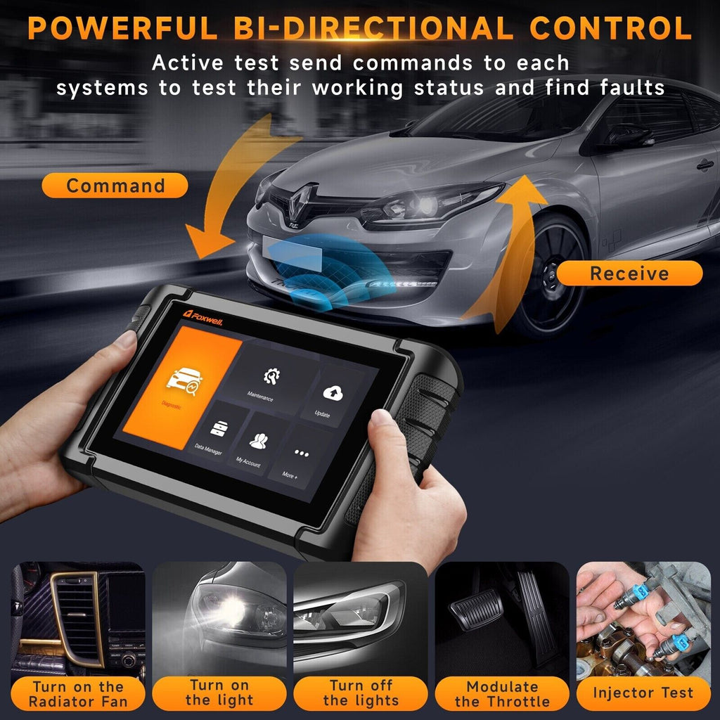 Foxwell NT809BT OBD2 Bluetooth Car Diagnostic Scan Tool Active Tests