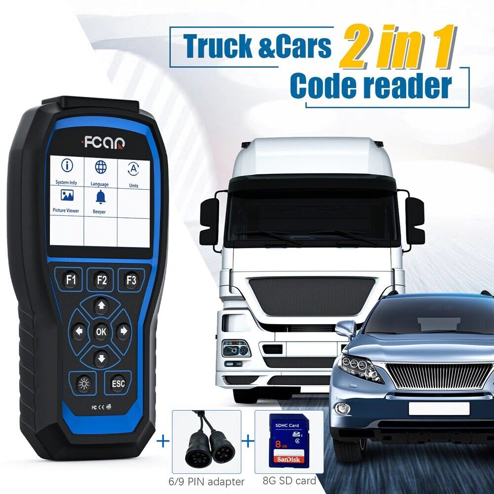 FCAR F506 Car Diagnostic Tools Full System Code Reader Truck OBD Diesel Car OBD2
