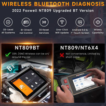 Load image into Gallery viewer, Foxwell NT809BT OBD2 Bluetooth Car Diagnostic Scan Tool Active Tests