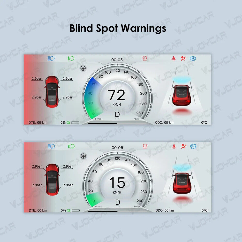 6.2inch Model Y 3 Display Dashboard Instrument Blind Spot Monitoring Auto Pilot