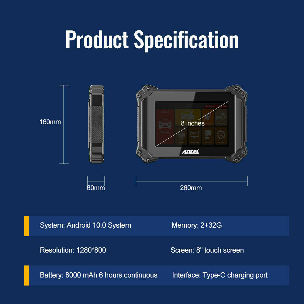 Ancel V6 OBD2 Scanner Car Code Reader Full System - Auto Lines Australia