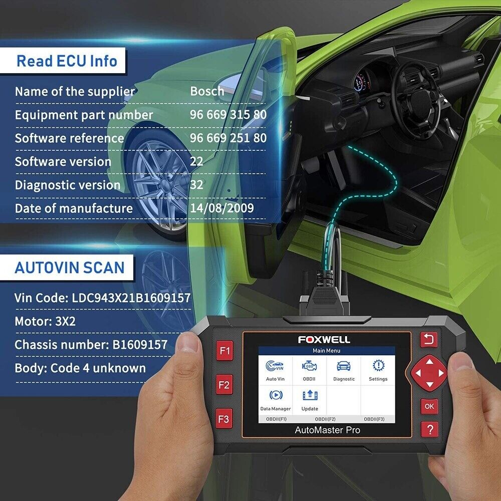Foxwell NT604 Elite Automotive 4 System Diagnostic Tools OBD2 Code Reader ABS
