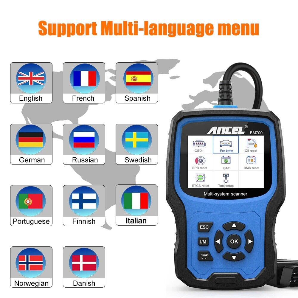 ANCEL BM700 Full System Diagnostic Tool OBD2 Scanner - Auto Lines Australia